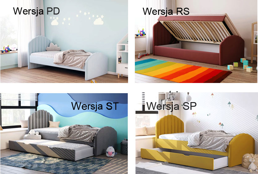 łóżko dziecięce tapicerowane 81269